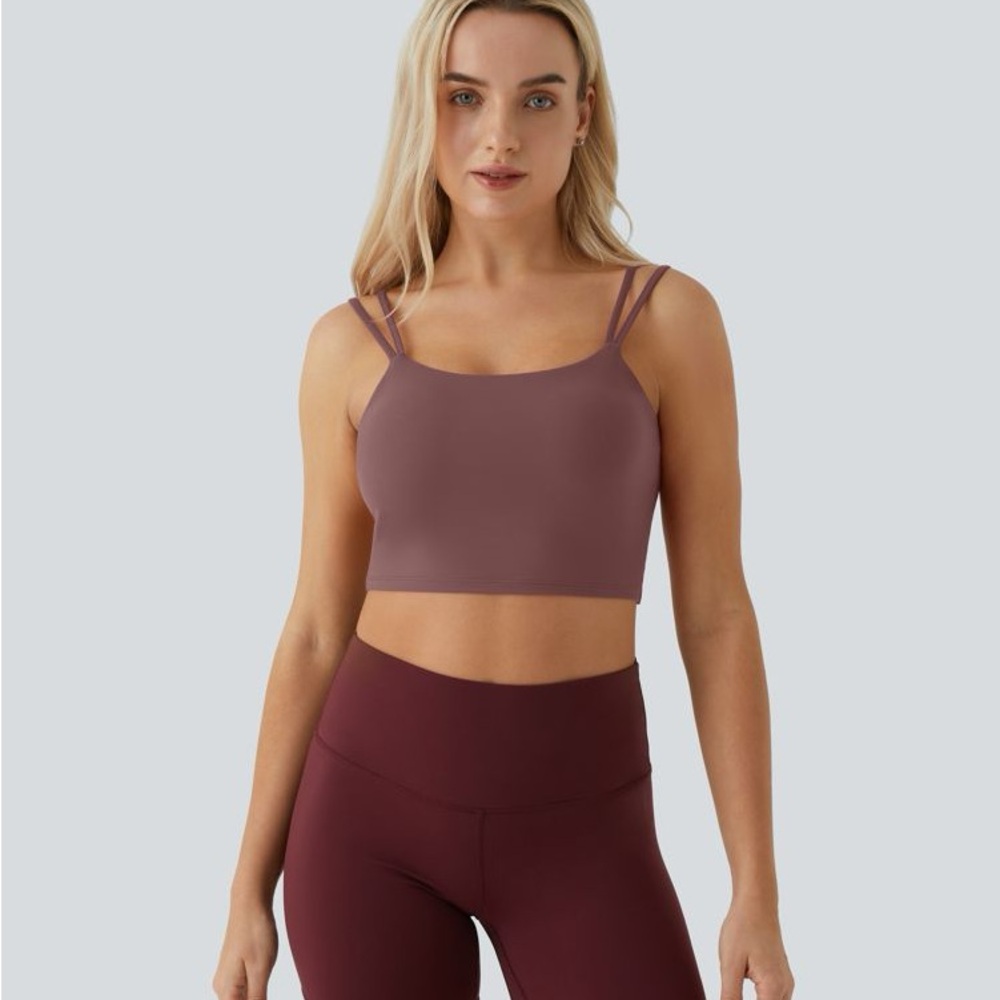 Double Straps Cropped Yoga Tank Top